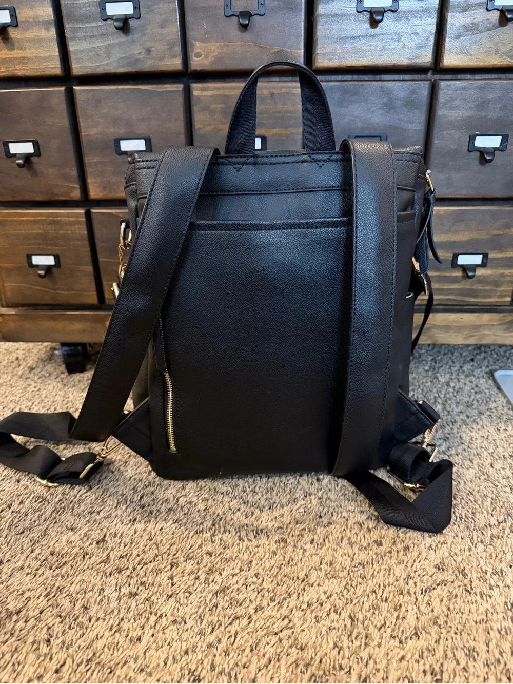 Ellie & Co. Capri vegan leather diaper backpack